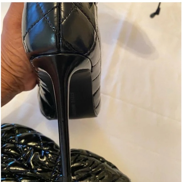 NWOT Steve Madden Black Over the Knee Quilted Stiletto Boots - Size 8 - Picture 11 of 13